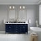 James Martin Vanities Brittany 72in Double Vanity, Victory Blue w/ 3 CM White Zeus Quartz Top 650-V72-VBL-3WZ - alternate 1